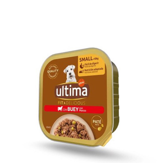 Ultima Dog Mini Wet Tarrina Buey 150 Gr