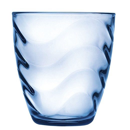 Vaso cristal PASABAHCE Wave Vaso Vidrio Wave  Azul 28 Cl. 6 Unidades