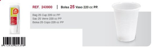 Vasos  220 Pp Blanco (25) 243900