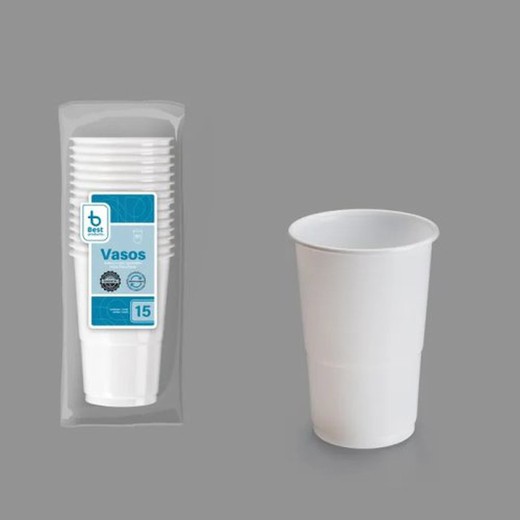 Vasos  300 Pp Blanco Reutil. (15) 730162