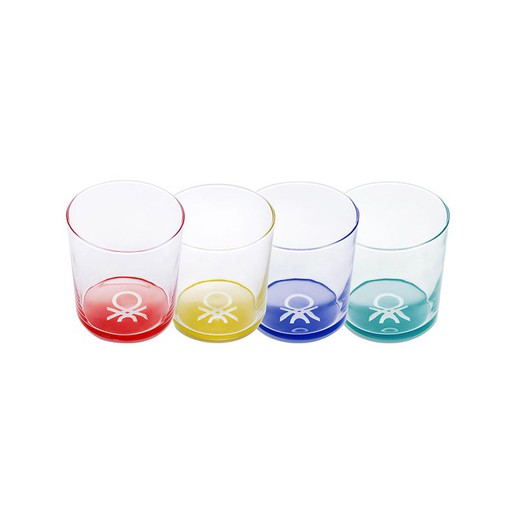 Vasos Agua Benetton 4 Un. 33 Cl.