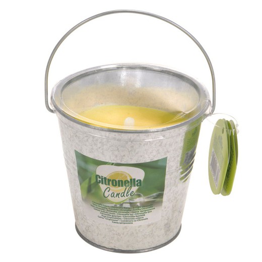 Espelma citronel·la antimosquits Pot Metall 10 X10 Cm Espelma Citronel·la.