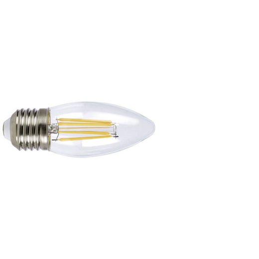 Lâmpada de vela.Led Filam.Vela E27 4W 2700K Transp