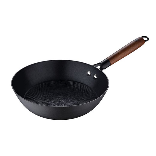 Wok hierro prensado 24x44x7.5 cm Odin Masterpro