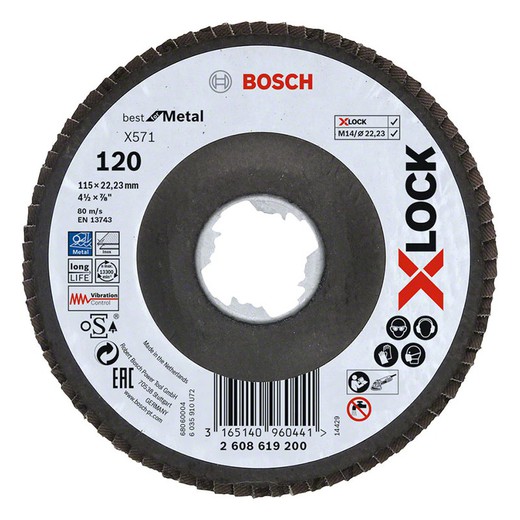 X-Lock Laminillas X571 115Mm.Con.Fv G120