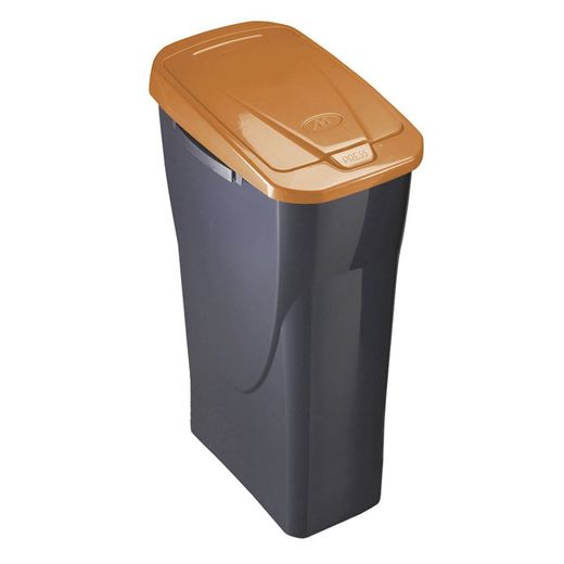 15 litros. 20x31x42 cm. Cubo Ecobin 15L. Con Tapa Naranja