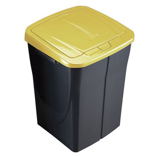 45 litros. 36,5x36xh.51 cm. Cubo Ecobin 45L. Con Tapa Amarilla