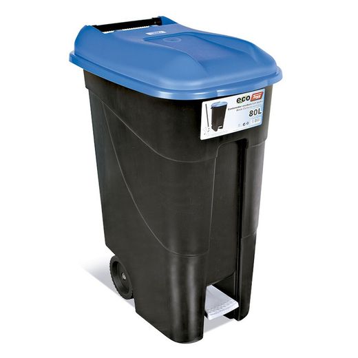 50 litros. Contenedor C/Pedal 50 Lts Tapa Azul Tayg