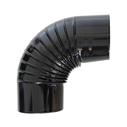 Accesorios extracción humos estufa serie chapa negro brillante Codo Estufa Vitrif. Negro. 90º Ø 100 Mm.