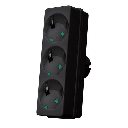 Adaptador triple DUOLEC. Adaptador Endoll Triple Max. 3500W Ng