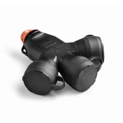 Adaptateur Triple Tt 16A-250V C/Couvercle