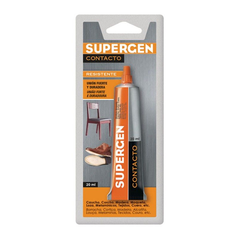 Adhesivo contacto TESA Supergen. Pegamento Contacto Supergen. 20 Ml