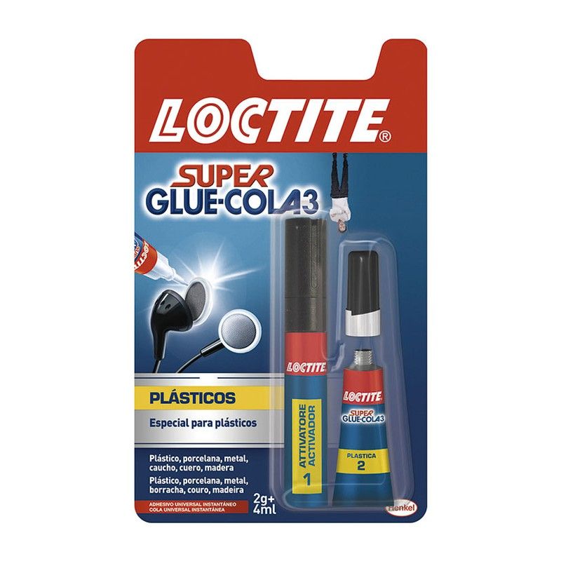 Adhesivo instantáneo LOCTITE Super Plastics. Loctite Super Plastic