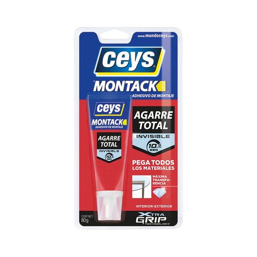 Adhesiu muntatge CEYS Montack transparent. Adhesi.Montack Spress 80Gr Transp