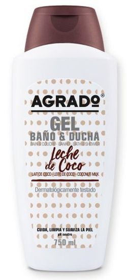 Gel de bain au lait de coco Agrado 750 ml