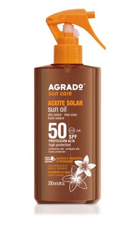 Agrado Solar Aceite 200 Ml Fps-50
