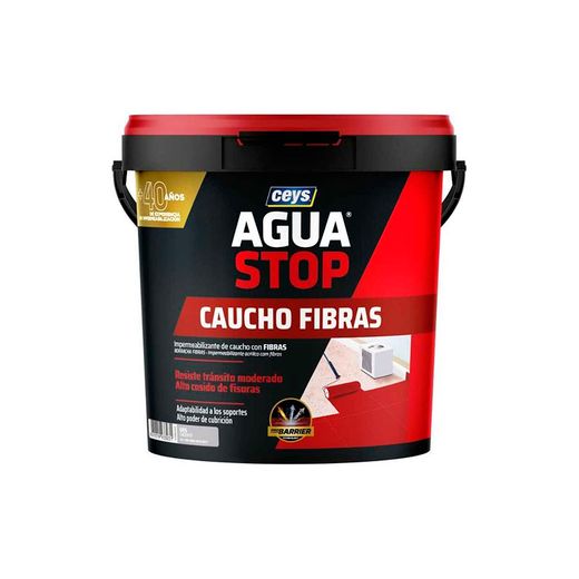Aguastop Caucho Fibras 1Kg Gris