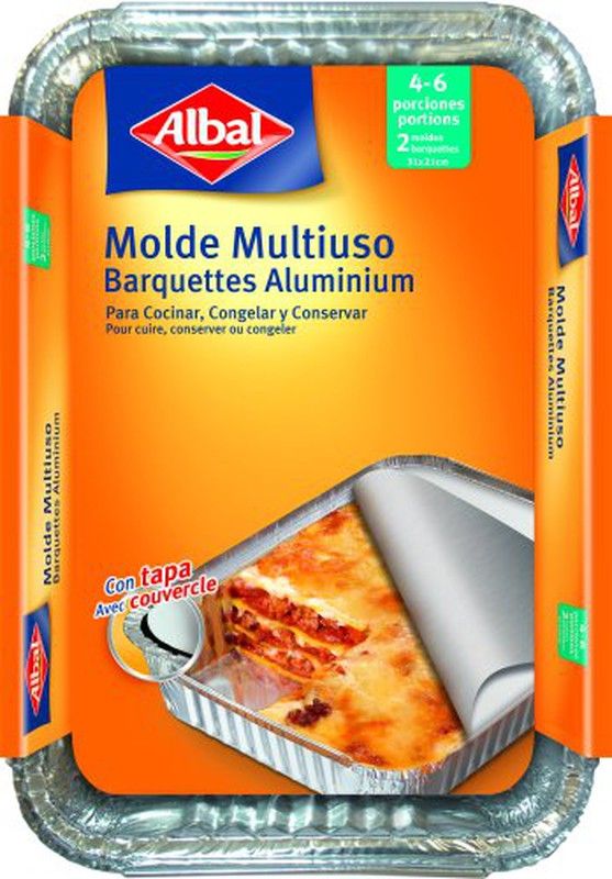 Albal Molde Aluminio Pastel(3)Rectangula