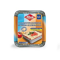 Molde de alumínio Albal Rec com tampa 14X13 5