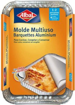 Molde de alumínio Albal Rec com tampa 14X13 5