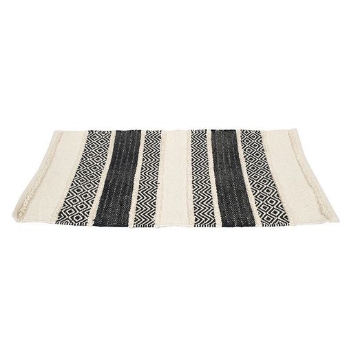 Tapis Louxor Coton/Fibre Noir/Nat