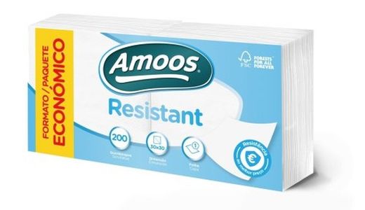 Serviette blanche Amoos 1c 30x30 (200)