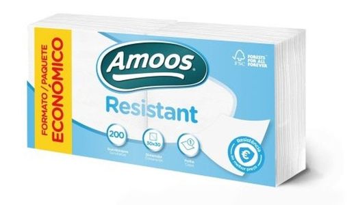 Serviette blanche Amoos 1c 30x30 (200)