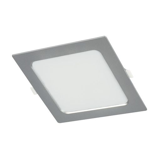 Apliqui Quadr.Empot. 4000K Led 12W Plata