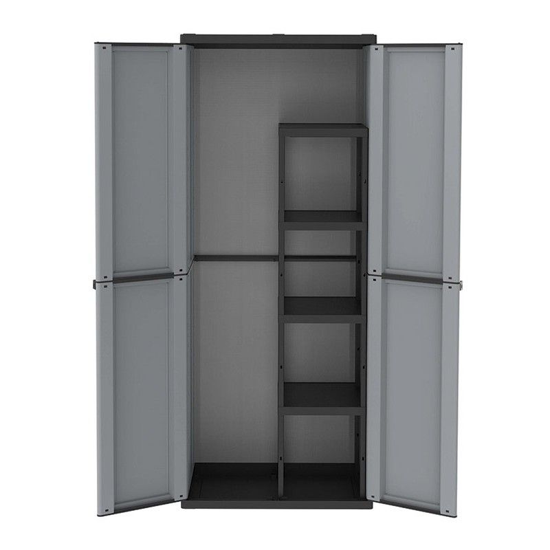 Armario de resina JOBGAR serie J-Line Armario Resina J-Line  Escob. Gris/Negro