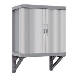 Armoire en résine à espace mural roulant