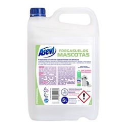 Nettoyant pour sols concentré Asevi pour animaux domestiques 5 Lt