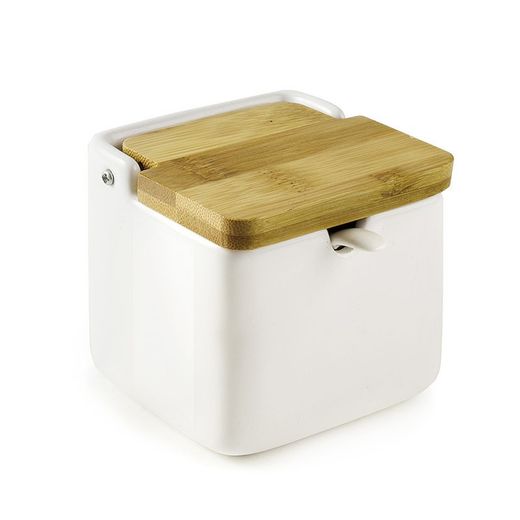 Azucarero-salero cerámica IBILI Salero/Azucarero Ceramica Tapa Bamboo