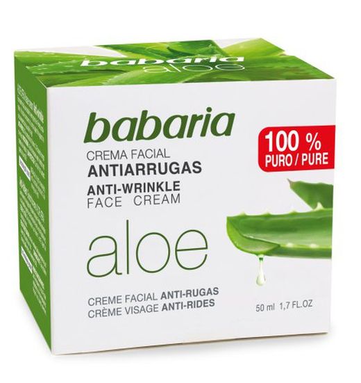 Crème anti-rides à l'aloe vera Babaria pour le visage 50
