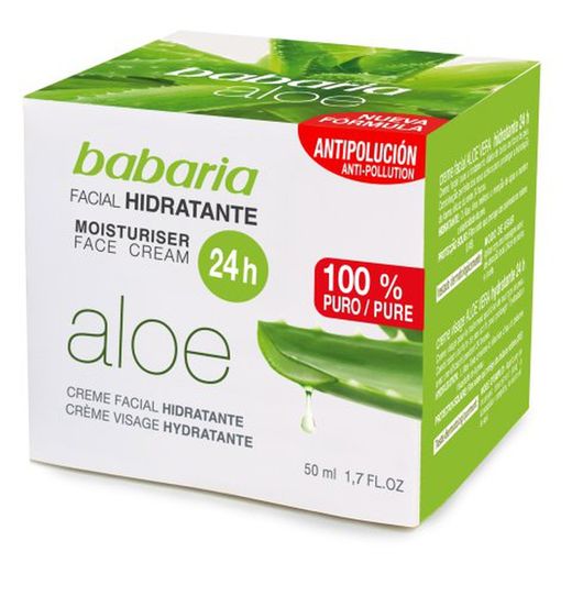 Crème hydratante visage à l'aloe vera Babaria 50