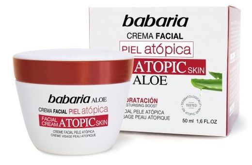 Crème visage Babaria pour peaux atopiques, pot de 50