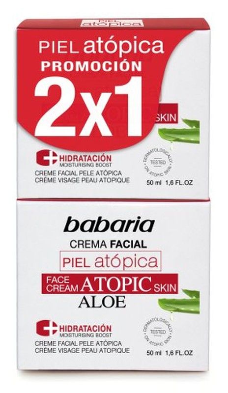 Crème visage Babaria pour peaux atopiques, pot de 50