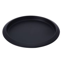 Plateau rond en métal. Noir 35 cm.