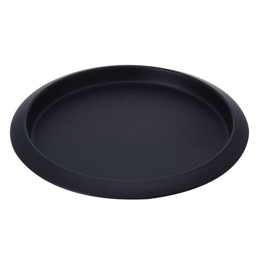 Plateau rond en métal. Noir 35 cm.