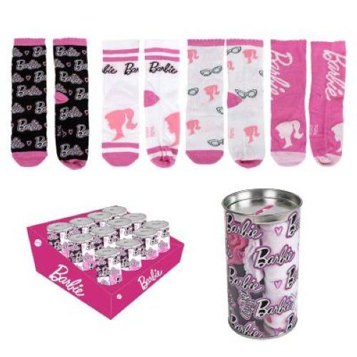 Cofrinho Barbie + 4 pares de meias 2309