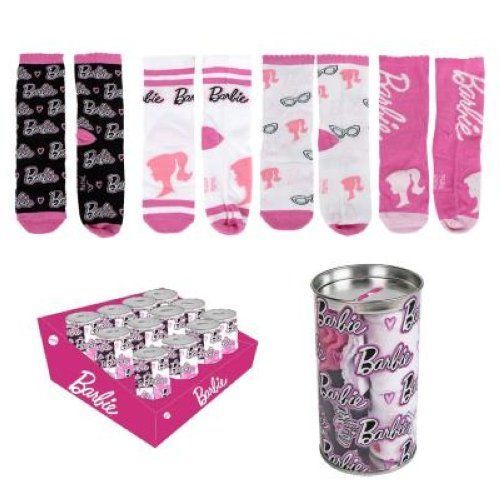 Cofrinho Barbie + 4 pares de meias 2309