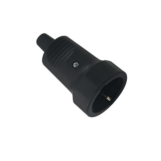 Base escufeu. Base Endoll Goma Sintetica Negre