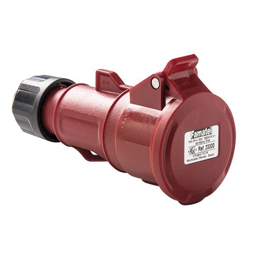 Prise et fiche industrielle FAMATEL. Base Mobile 3P+N+T 16A 380-415V