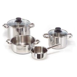 Batterie de cuisine en acier inoxydable. Forme 4+2 Habitex