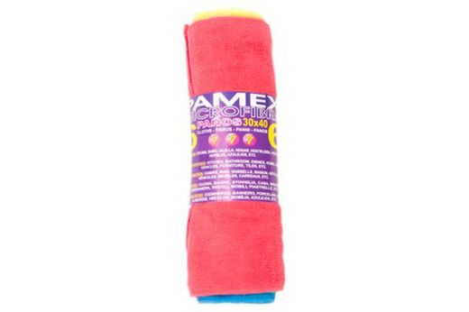 Conjunto de 6 rolos de pano de microfibra 30x40