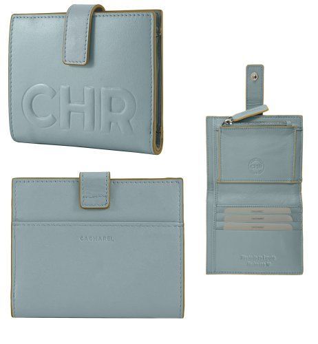 Carteira de couro Cacharel 12x10 logotipo 372ve