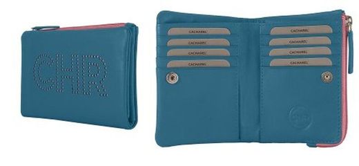 Carteira de couro Cacharel 13x10 Die Cut 17a