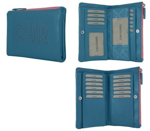 Carteira de couro Cacharel 18x10 Die Cut 45a