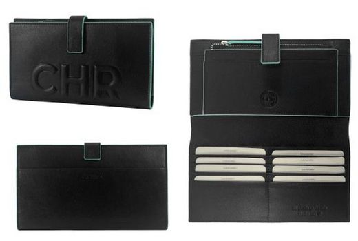 Carteira de couro Cacharel 19x11 logotipo 371ne