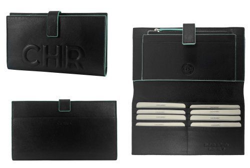 Carteira de couro Cacharel 19x11 logotipo 371ne