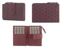 Carteira Serigrafia em Pele 12x8 17ameixa